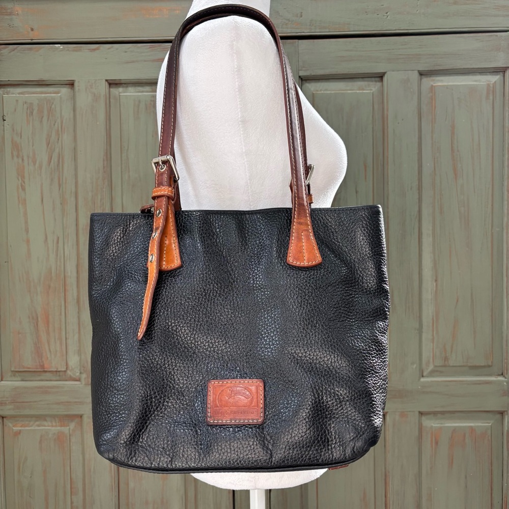 Dooney & Bourke Emily Shoulder Bag Black and Tan - Picture 2 of 16